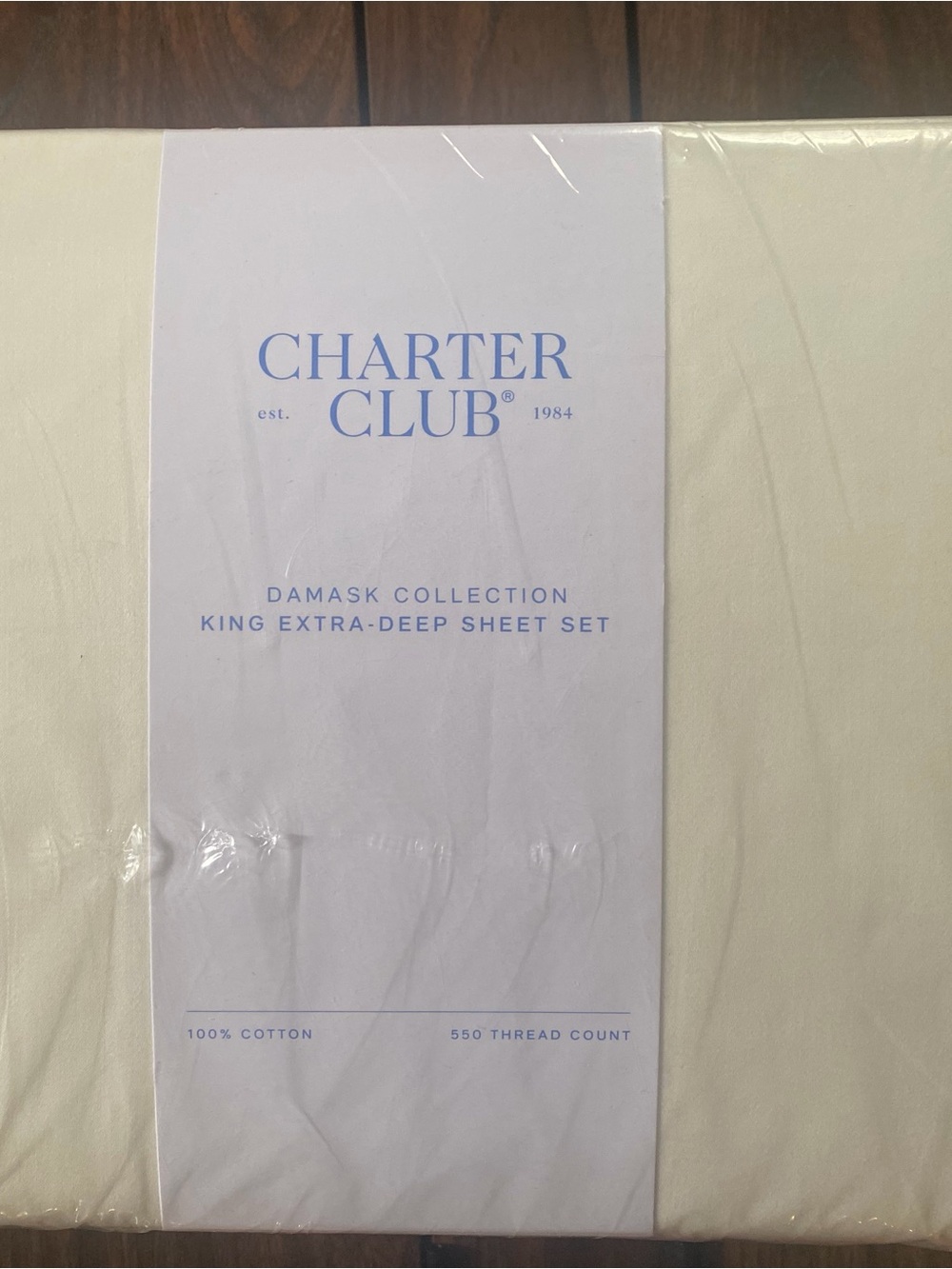 Charter Club Ivory King Damask Sheet Set